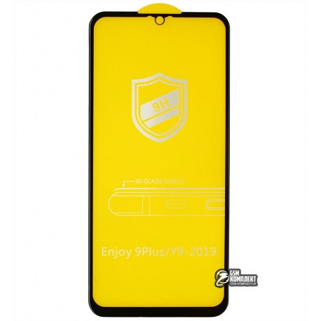 Закаленное защитное стекло для Huawei Y9 (2019), 4D ARC, черное