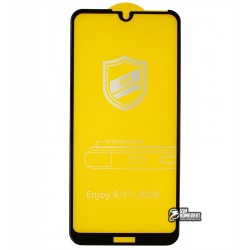 Закаленное защитное стекло для Huawei Y7 (2019), Y7 Pro (2019), 4D ARC, черное