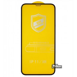 Закаленное защитное стекло для iPhone Xr, iPhone 11, 3D, 4D ARC, черное Закаленное защитное стекло для iPhone Xr, iPhone 11, 3D, 4D ARC, черное