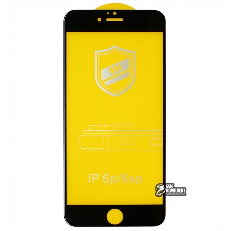Закаленное защитное стекло для iPhone 6 Plus, iPhone 6s Plus, 4D ARC, черное