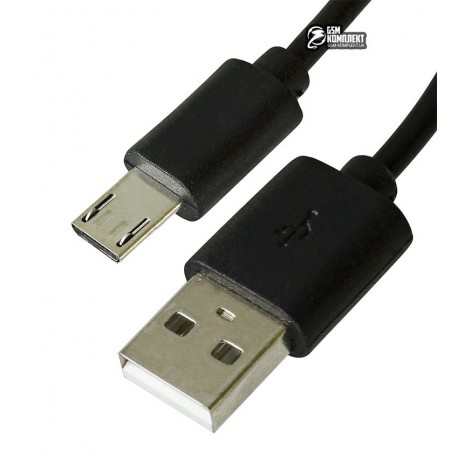 Кабель Micro-USB - USB, CA101-Ultra, длинный штекер 1A, 1 метр, черный