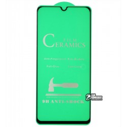 Защитное оргстекло для Huawei P30, Ceramica, с фаской, черное