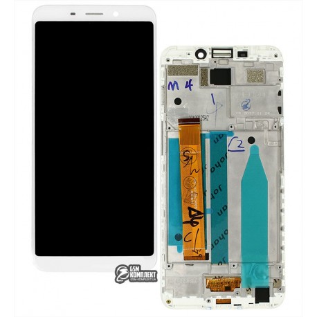 Дисплей для Meizu M6s, белый, с сенсорным экраном (дисплейный модуль), original (PRC), с рамкой