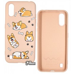Чехол для Samsung A015 Galaxy A01 (2020), WAVE Colorful Case, силикон, corgi/pink sand