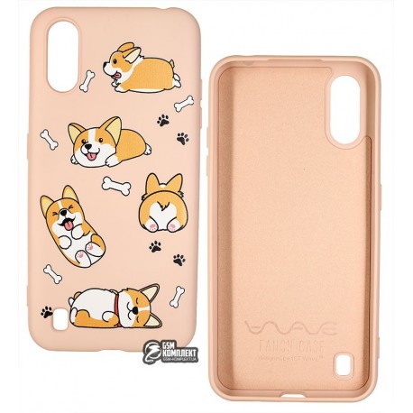Чехол для Samsung A015 Galaxy A01 (2020), WAVE Colorful Case, силикон, corgi/pink sand Чехол для Samsung A015 Galaxy A01 (2020), WAVE Colorful Case, силикон, corgi/pink sand