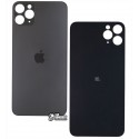 Задняя панель корпуса iPhone 11 Pro Max, серый, без снятия рамки камеры, big hole