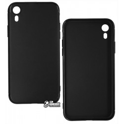 Чехол для IPhone Xr, Joy, силиконовый, матовый, черный
