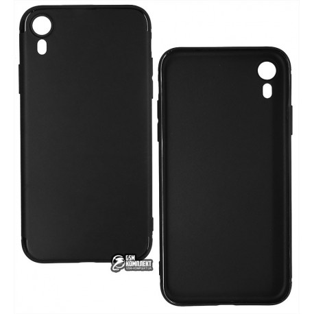Чехол для IPhone Xr, Joy, силиконовый, матовый, черный