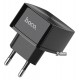 Сетевое зарядное устройство Hoco C70A QC3.0, 3А, 18Вт, 1USB, с кабелем Micro-USB, черное