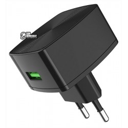 Сетевое зарядное устройство Hoco C70A QC3.0, 3А, 18Вт, 1USB, черное Сетевое зарядное устройство Hoco C70A QC3.0, 3А, 18Вт, 1USB, черное