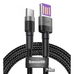 Кабель Type-C - USB, Baseus Cafule HW Quick Charging, 40Вт, 5А, 1м, двосторонній USB, CATKLF-PG1 Кабель Type-C - USB, Baseus Cafule HW Quick Charging, 40Вт, 5А, 1м, двосторонній USB, CATKLF-PG1