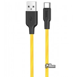 Кабель Type-C - USB, Hoco X21 Plus Fluorescent silicone, fluorescent yellow