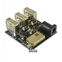 DC / DC перетворювач понижуючий на 3xUSB Uin: 5,6-14V Uout: 5V Iout: 4A DC / DC перетворювач понижуючий на 3xUSB Uin: 5,6-14V Uout: 5V Iout: 4A