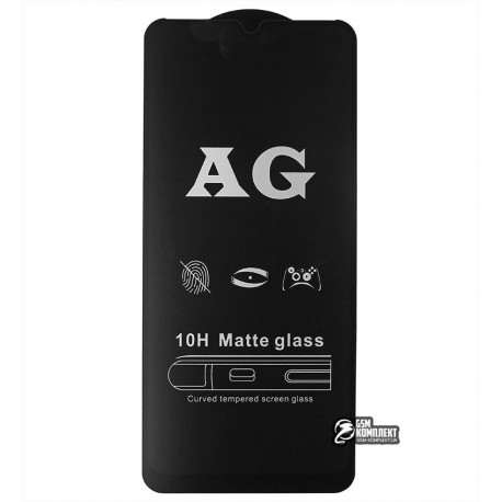 Закаленное защитное стекло для Realme C3, 0,26 мм 9H, 2.5D, Full Glue, матовое, черное