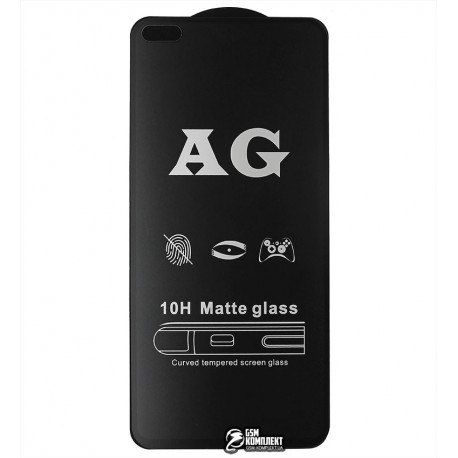 Закаленное защитное стекло для Samsung A115, M115 Galaxy A11, M11, 2.5D, Full Glue, матовое, черное