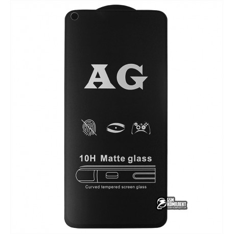Закаленное защитное стекло для Huawei P40 Lite (2020), 2.5D, Full Glue, матовое, черное