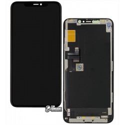 Дисплей для iPhone 11 Pro Max, черный, с сенсорным экраном, с рамкой, HC Дисплей для iPhone 11 Pro Max, черный, с сенсорным экраном, с рамкой, HC