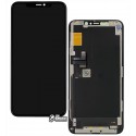 Дисплей для iPhone 11 Pro Max, черный, с сенсорным экраном, с рамкой, HC, (OLED), OEM soft