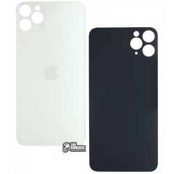 Задняя панель корпуса для iPhone 11 Pro Max, серебристая, не нужно снимать стекло камеры, small hole Задняя панель корпуса для iPhone 11 Pro Max, серебристая, не нужно снимать стекло камеры, small hole
