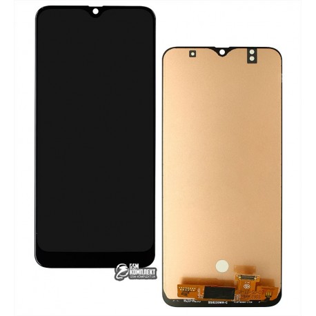 Дисплей Samsung A505 Galaxy A50, черный, с сенсорным экраном (дисплейный модуль), с регулировкой яркости, (TFT), Сopy
