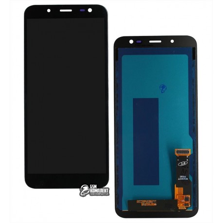 Дисплей Samsung J600 Galaxy J6; Samsung, черный, с сенсорным экраном (дисплейный модуль), с регулировкой яркости, (TFT), Сopy