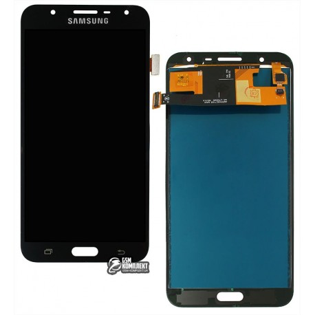 Дисплей Samsung J701 Galaxy J7 Neo, черный, с сенсорным экраном (дисплейный модуль), с регулировкой яркости, (TFT), Сopy