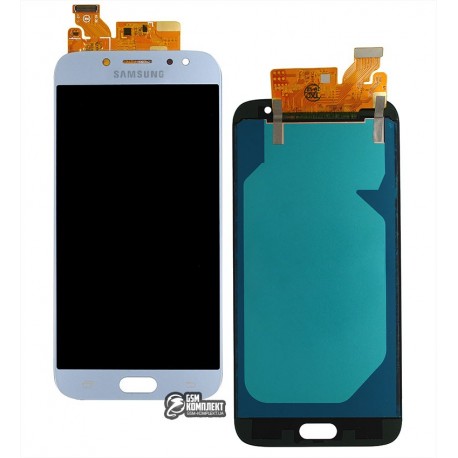 Дисплей Samsung J730 Galaxy J7 (2017), голубой, с сенсорным экраном (дисплейный модуль), с регулировкой яркости, (TFT), Сopy