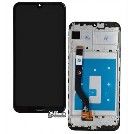 Дисплей для Huawei Y7 (2019), черный, с сенсорным экраном (дисплейный модуль), с рамкой, original (PRC)