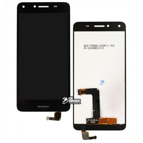 Дисплей Huawei Y5 II, черный, с сенсорным экраном (дисплейный модуль), High Copy, (CUN-U29/CUN-L21)