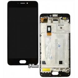 Дисплей для Meizu M6, черный, с сенсорным экраном (дисплейный модуль), original (PRC), с рамкой