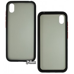 Чехол для Huawei Y5 (2019), Gingle Matte color, пластиковый, black/red Чехол для Huawei Y5 (2019), Gingle Matte color, пластиковый, black/red