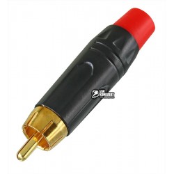 RCA штекер красный, черный металлический корпус RCA штекер красный, черный металлический корпус