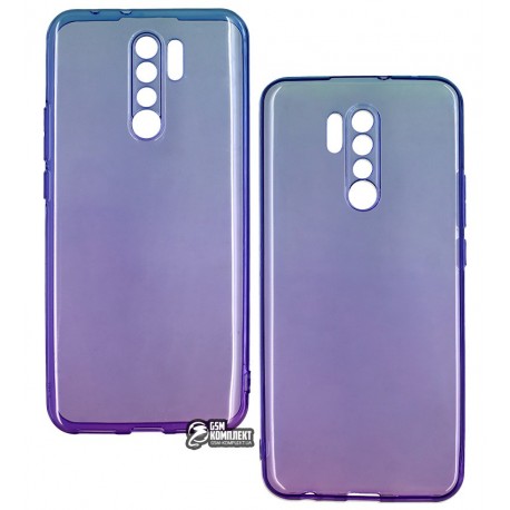 Чехол для Xiaomi Redmi 9, Gradient Design, силиконовый, (blue/purple) Чехол для Xiaomi Redmi 9, Gradient Design, силиконовый, (blue/purple)