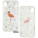 Чохол для iPhone Xs Max, Blood of Jelly Cute case, силіконовий, flamingo white