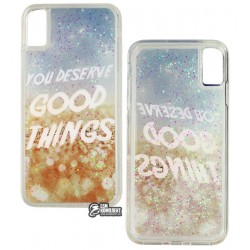 Чехол для Apple iPhone Xs Max, Brilliant water case, аквариум с блестками, above the sky Чехол для Apple iPhone Xs Max, Brilliant water case, аквариум с блестками, above the sky