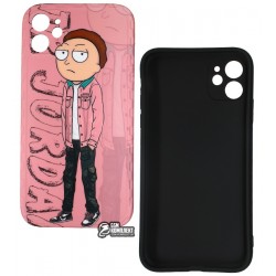 Чехол для Apple iPhone 11, IMD Pictures case, силиконовый, Морти розовый