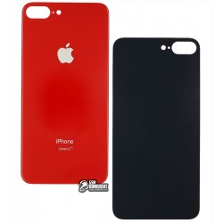 Задняя панель корпуса iPhone 8 Plus, красная, не нужно снимать стекло камеры, big hole Задняя панель корпуса iPhone 8 Plus, красная, не нужно снимать стекло камеры, big hole
