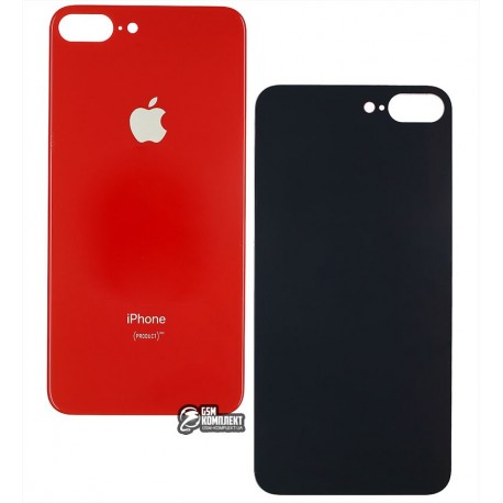 Задняя панель корпуса iPhone 8 Plus, красная, не нужно снимать стекло камеры, big hole