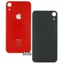 Задняя панель корпуса iPhone XR, красный, без снятия рамки камеры, big hole