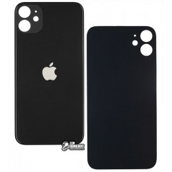 Задняя панель корпуса для iPhone 11, черная, не нужно снимать стекло камеры, big hole Задняя панель корпуса для iPhone 11, черная, не нужно снимать стекло камеры, big hole