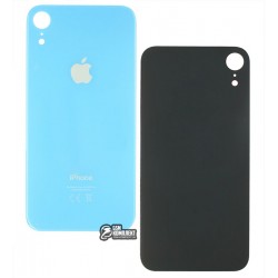 Задняя панель корпуса для iPhone XR, синяя, не нужно снимать стекло камеры, big hole Задняя панель корпуса для iPhone XR, синяя, не нужно снимать стекло камеры, big hole