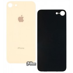 Задняя панель корпуса iPhone 8, золотистая, не нужно снимать стекло камеры, big hole Задняя панель корпуса iPhone 8, золотистая, не нужно снимать стекло камеры, big hole