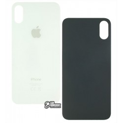 Задняя панель корпуса для iPhone XS, белая, не нужно снимать стекло камеры, big hole Задняя панель корпуса для iPhone XS, белая, не нужно снимать стекло камеры, big hole
