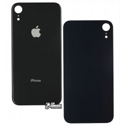 Задняя панель корпуса для iPhone XR, черная, не нужно снимать стекло камеры, big hole Задняя панель корпуса для iPhone XR, черная, не нужно снимать стекло камеры, big hole