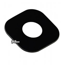 Стекло камеры Samsung J415 Galaxy J4+, черное, с рамкой