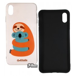 Чехол для Apple iPhone Xs Max, ArtStudio My Little Friends, силиконовый, ленивец Чехол для Apple iPhone Xs Max, ArtStudio My Little Friends, силиконовый, ленивец