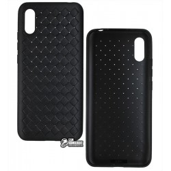 Чехол для Xiaomi Redmi 9A, Weaving case, силикон, черный