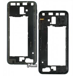 Средняя часть корпуса Samsung J610 Galaxy J6+, черная, с боковыми кнопками