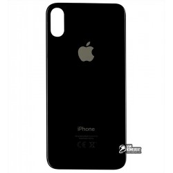 Задняя панель корпуса для iPhone XS, черная, не нужно снимать стекло камеры, big hole Задняя панель корпуса для iPhone XS, черная, не нужно снимать стекло камеры, big hole