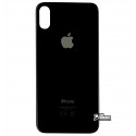 Задняя панель корпуса iPhone XS, черный, без снятия рамки камеры, big hole